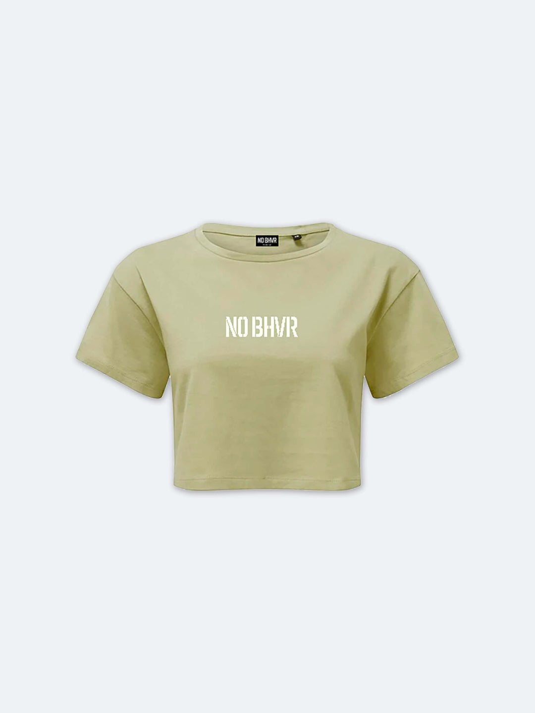 NO BHVR Cropped Tee (Sage Green)