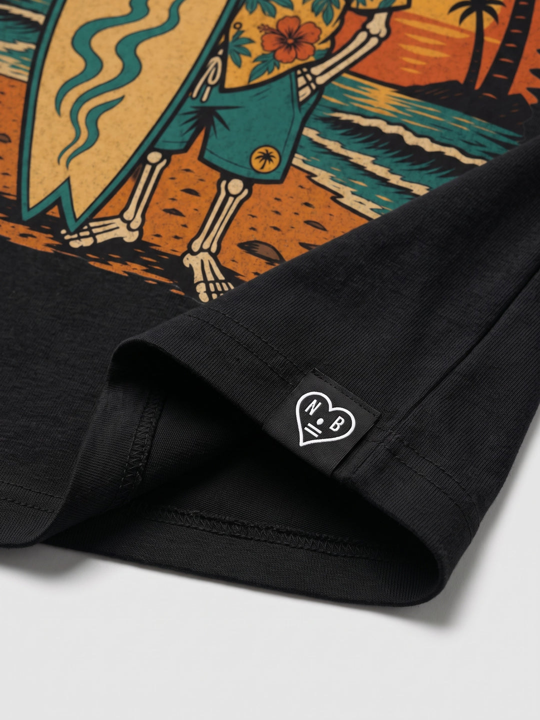 NO BHVR Skeleton Surf T-Shirt (Black) – product 4