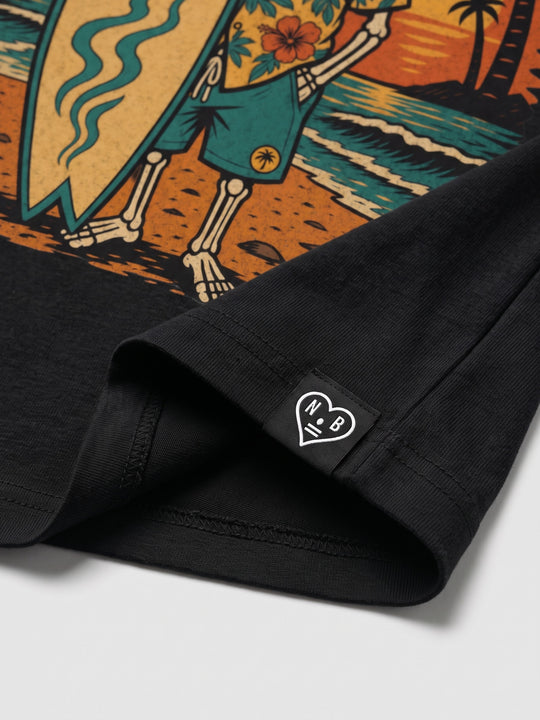 NO BHVR Skeleton Surf T-Shirt (Black) – product 4