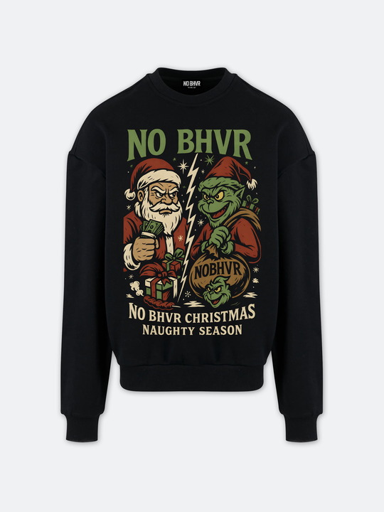 NO BHVR Christmas Santa/Grinch Sweater (Black)