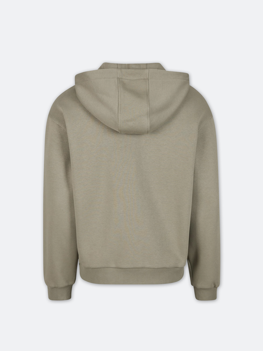 NO BHVR Club Zipped Hoodie (Pale Khaki)