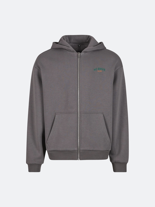 NO BHVR Club Zipped Hoodie (Grey)