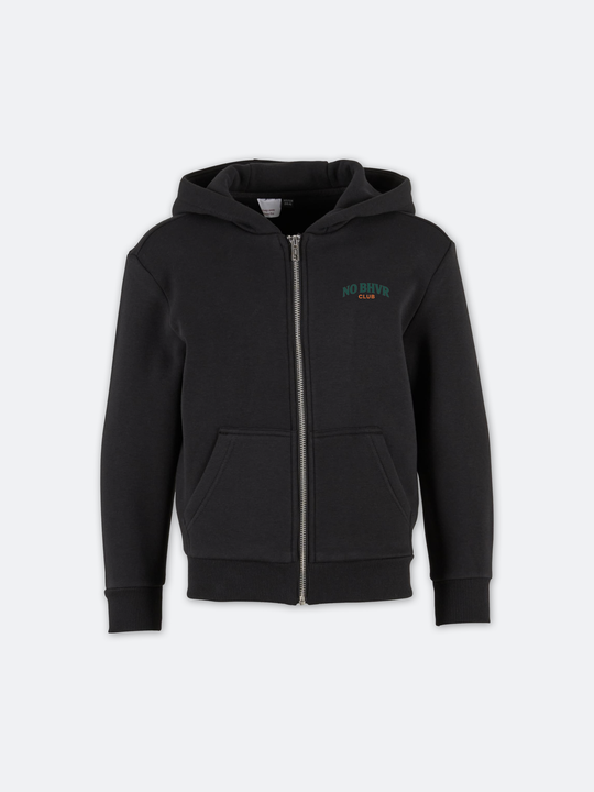 NO BHVR Club Kids Zipped Hoodie (Black)