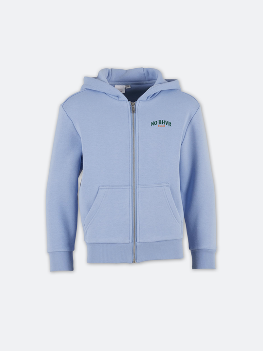 NO BHVR Club Kids Zipped Hoodie (Blue)