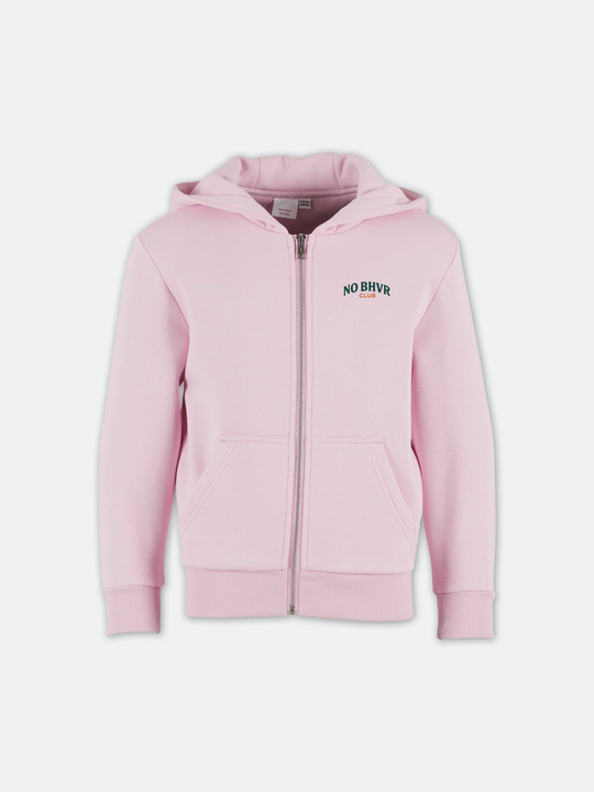NO BHVR Club Kids Zipped Hoodie (Pink)