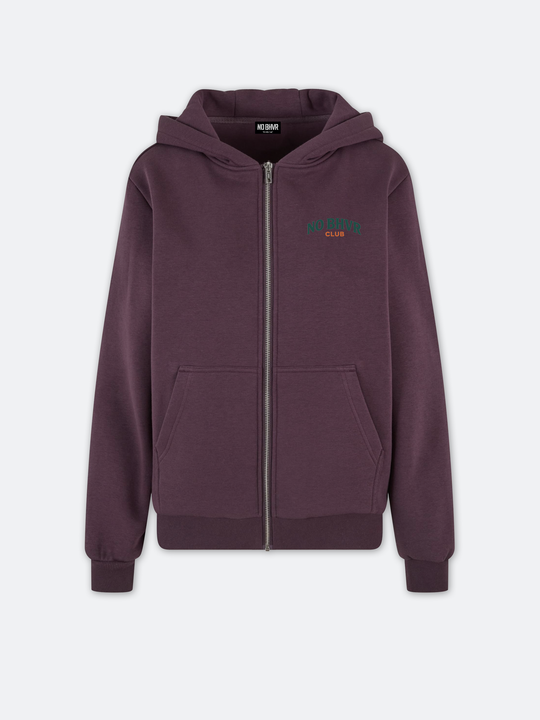 NO BHVR Club Ladies Zipped Hoodie (Plum)