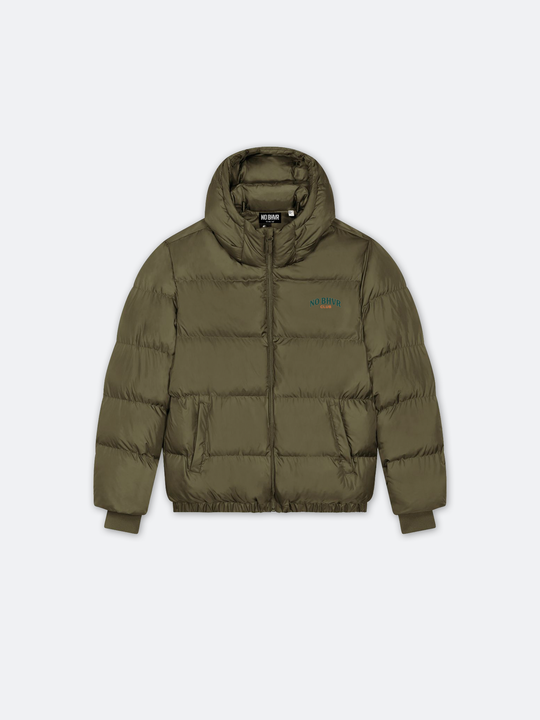 NO BHVR Club Oversized Puffer Jacket (Khaki)
