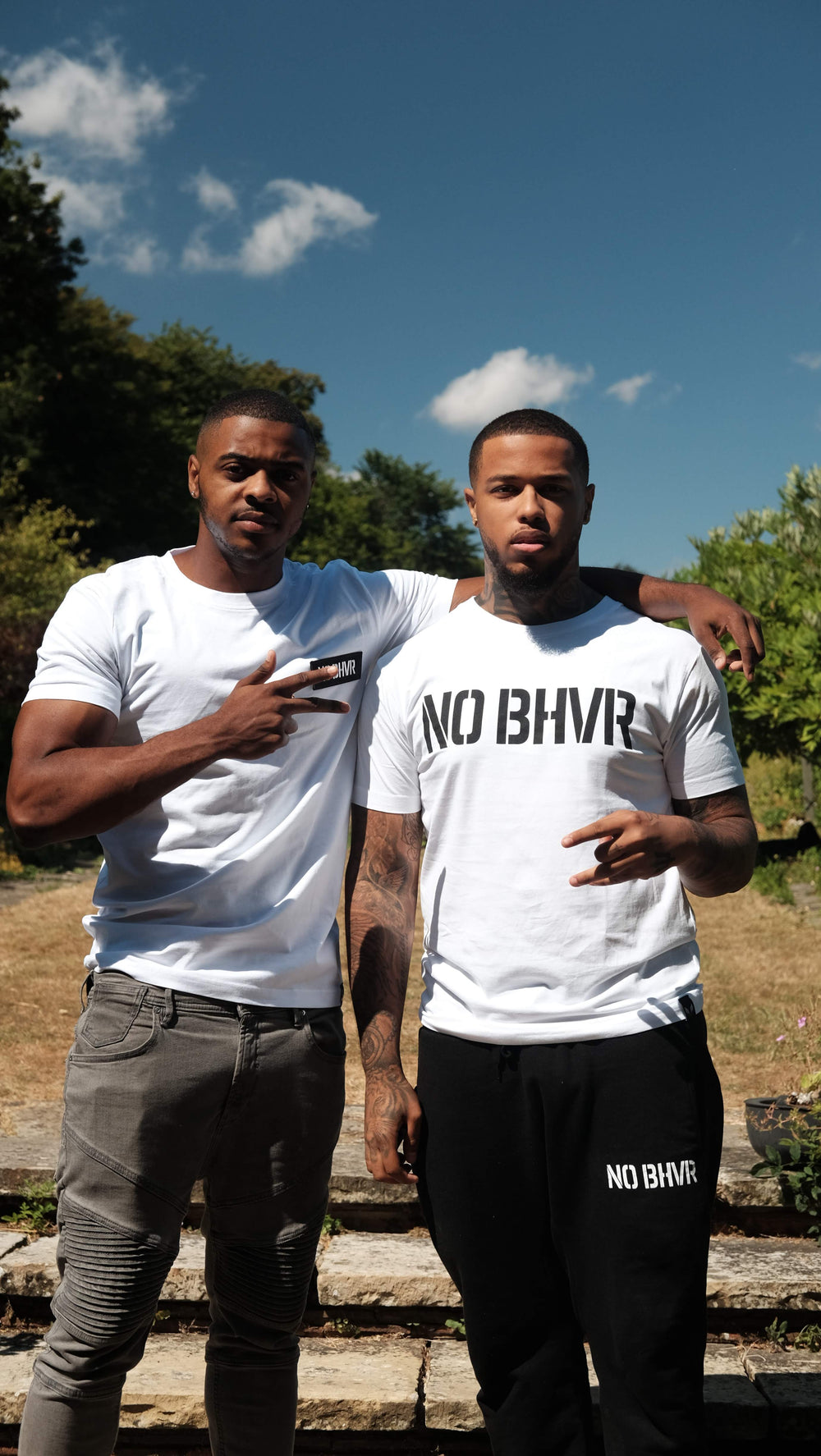 NO BHVR Badged Tee (White)