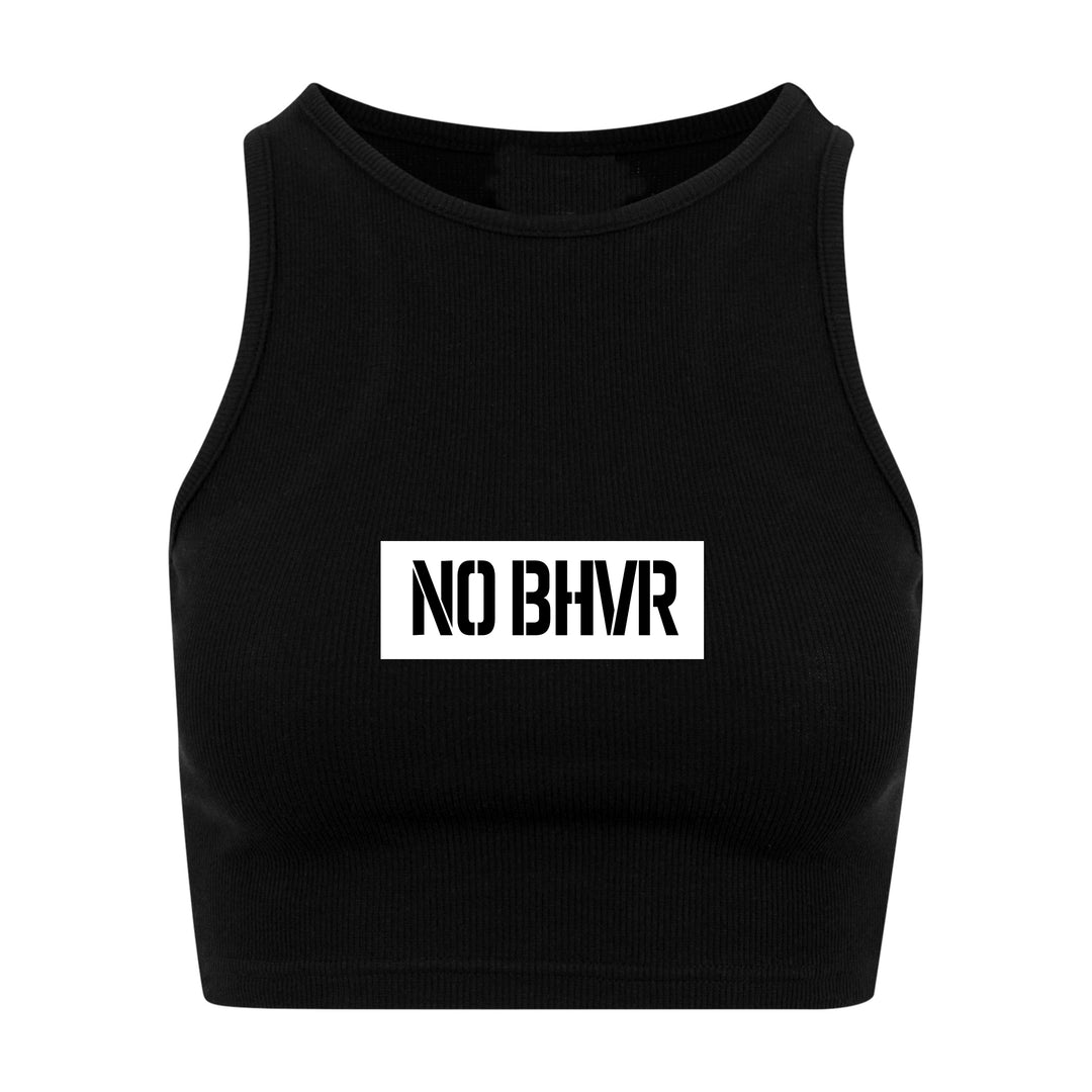 NO BHVR Ribbed Cropped Vest (Black)